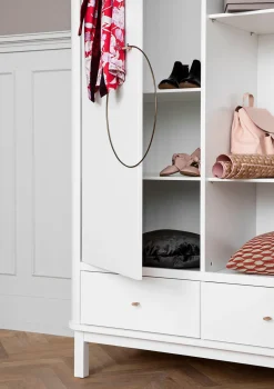 Kleiderschrank 'Wood' 3-türig weiss