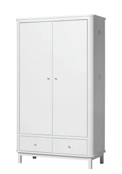 Kleiderschrank 'Wood' 2-türig weiss