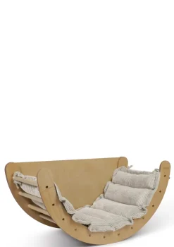Kletterbogen Birke Natur inkl. Kissen Cord Creme Beige
