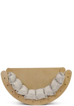 Kletterbogen Birke Natur inkl. Kissen Cord Creme Beige