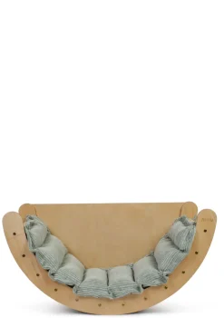 Kletterbogen Birke Natur inkl. Kissen Cord Salbei Grün