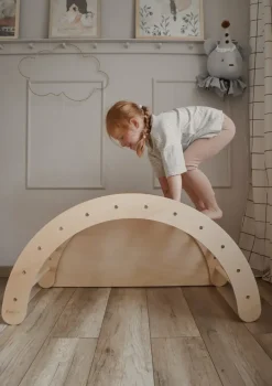 Kletterbogen Birke Natur inkl. Kissen Cord Salbei Grün