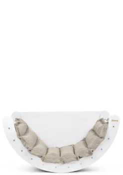 Kletterbogen Birke Weiß inkl. Kissen Cord Creme Beige