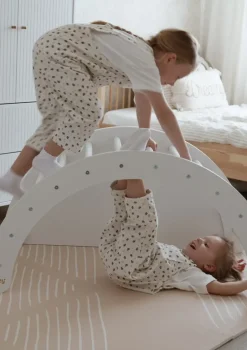 Kletterbogen Birke Weiß inkl. Kissen Cord Koala Grau