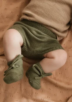 Merino Baby Booties Artichoke