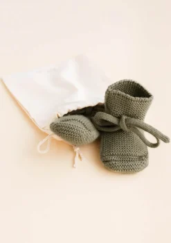 Merino Baby Booties Artichoke