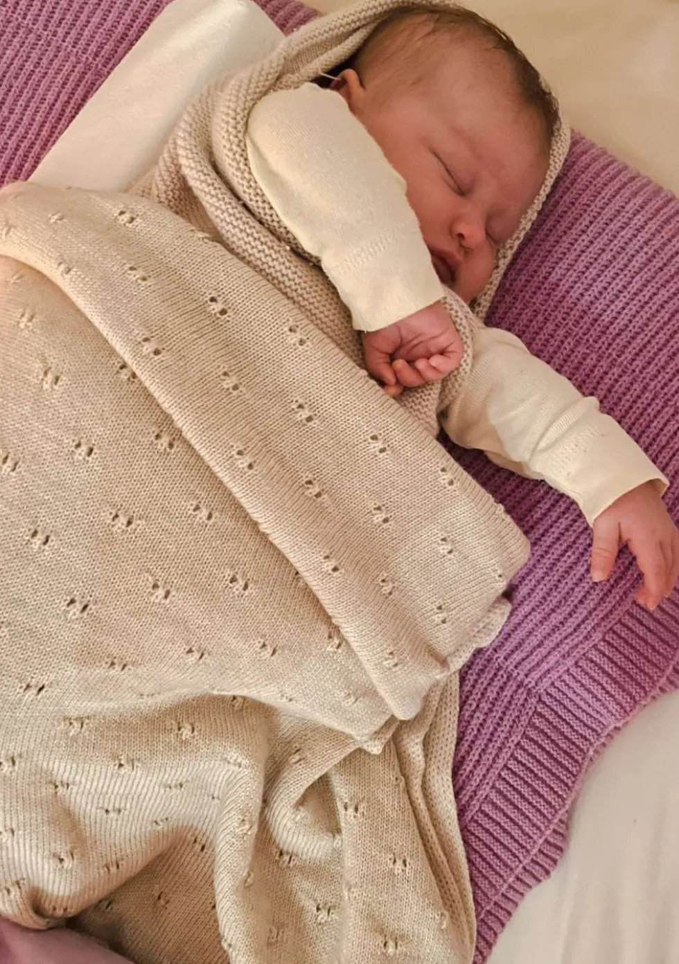 Merino Decke 'Bibi' Cream