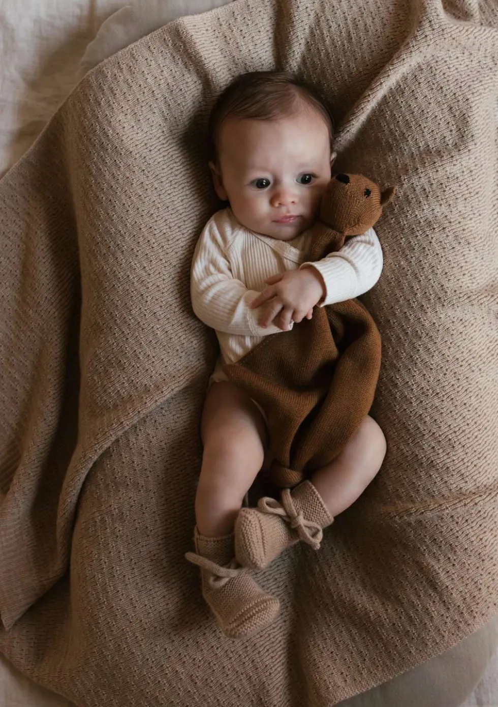 Merino Decke 'Dora' Mocha