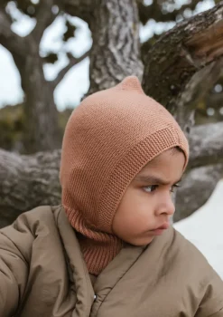 Merino Mütze Balaclava 'Eddy' terracotta