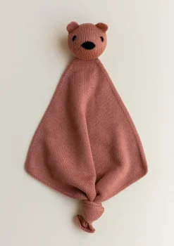 Merino Schmusetuch 'Teddy Tokki' Brick