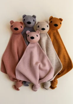 Merino Schmusetuch 'Teddy Tokki' Brick