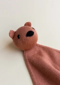 Merino Schmusetuch 'Teddy Tokki' Brick