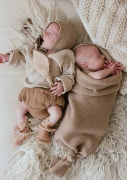 Merino Strick-Pucksack 'Cocoon' Sand