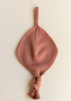 Merino Strick-Schnullertuch 'Titi Comforter' brick