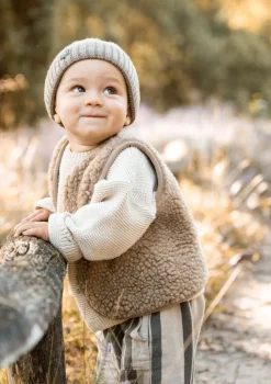 Merino Teddy Weste Essential Taupe