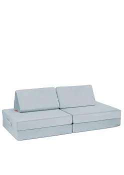 Mini Spielsofa Velours Arktis Blau