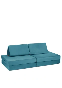 Mini Spielsofa Velours Dino Türkis