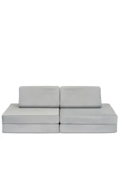 Mini Spielsofa Velours Mond Grau