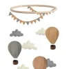 Mobile 'Air Balloons/Pennants' Beige
