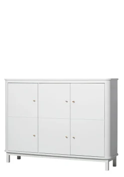 Multi-Schrank 'Wood' 3-türig weiss