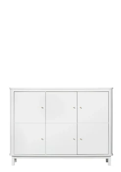 Multi-Schrank 'Wood' 3-türig weiss