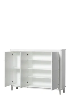 Multi-Schrank 'Wood' 3-türig weiss