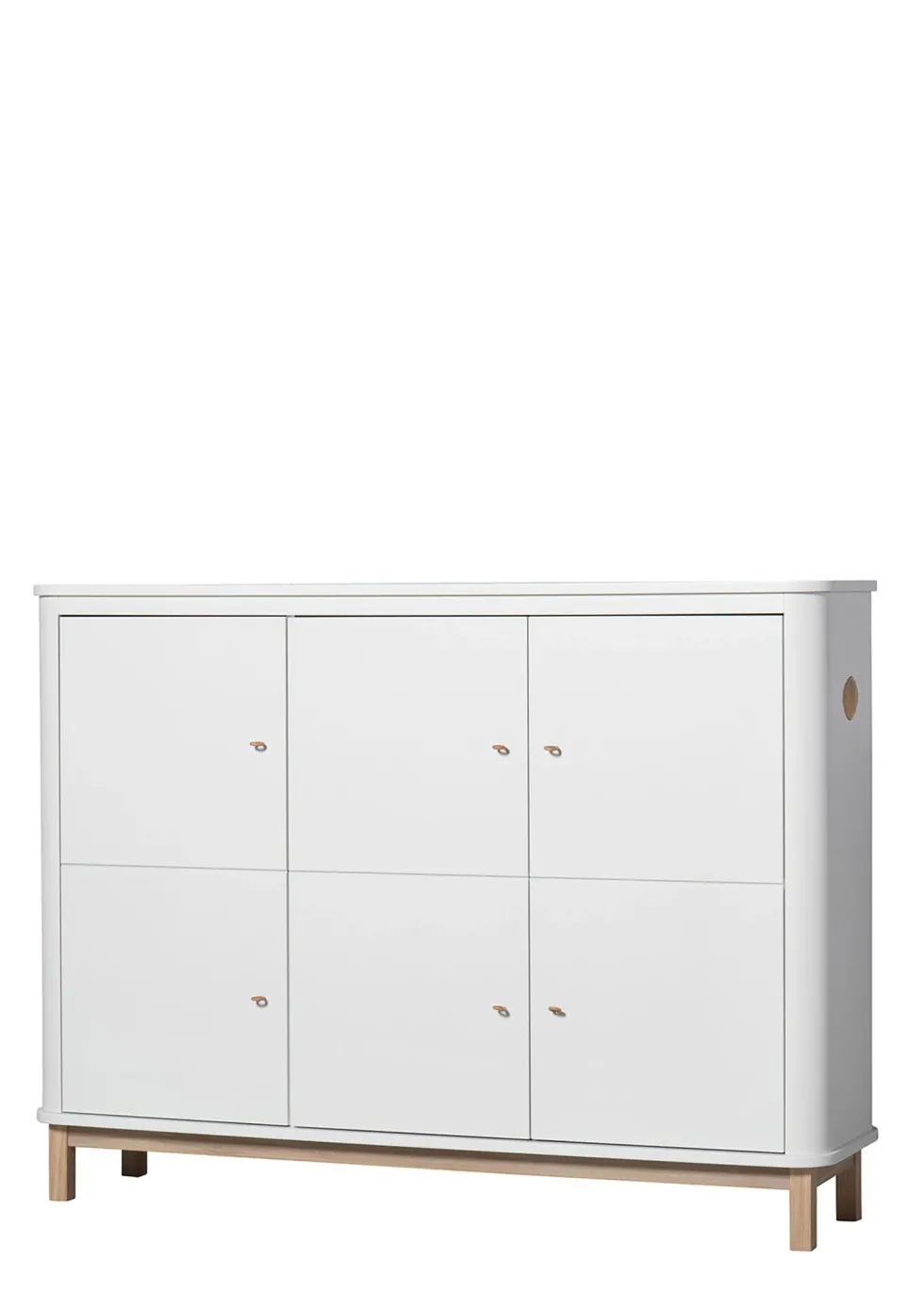Multi-Schrank 'Wood' 3-türig weiss / Eiche