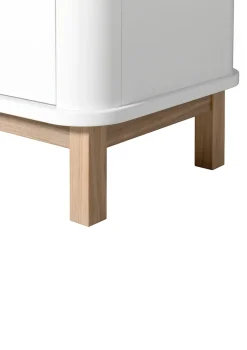 Multi-Schrank 'Wood' 3-türig weiss / Eiche