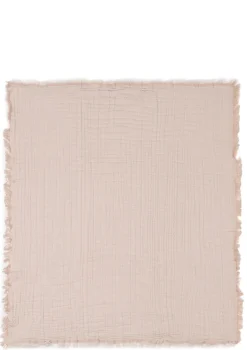 Musselin Decke 'Fringe' Moonstone 120 x 120 cm