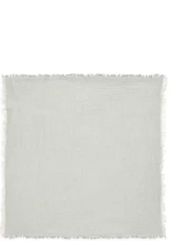 Musselin Decke 'Fringe Stripe' Sea Green 120 x 120 cm