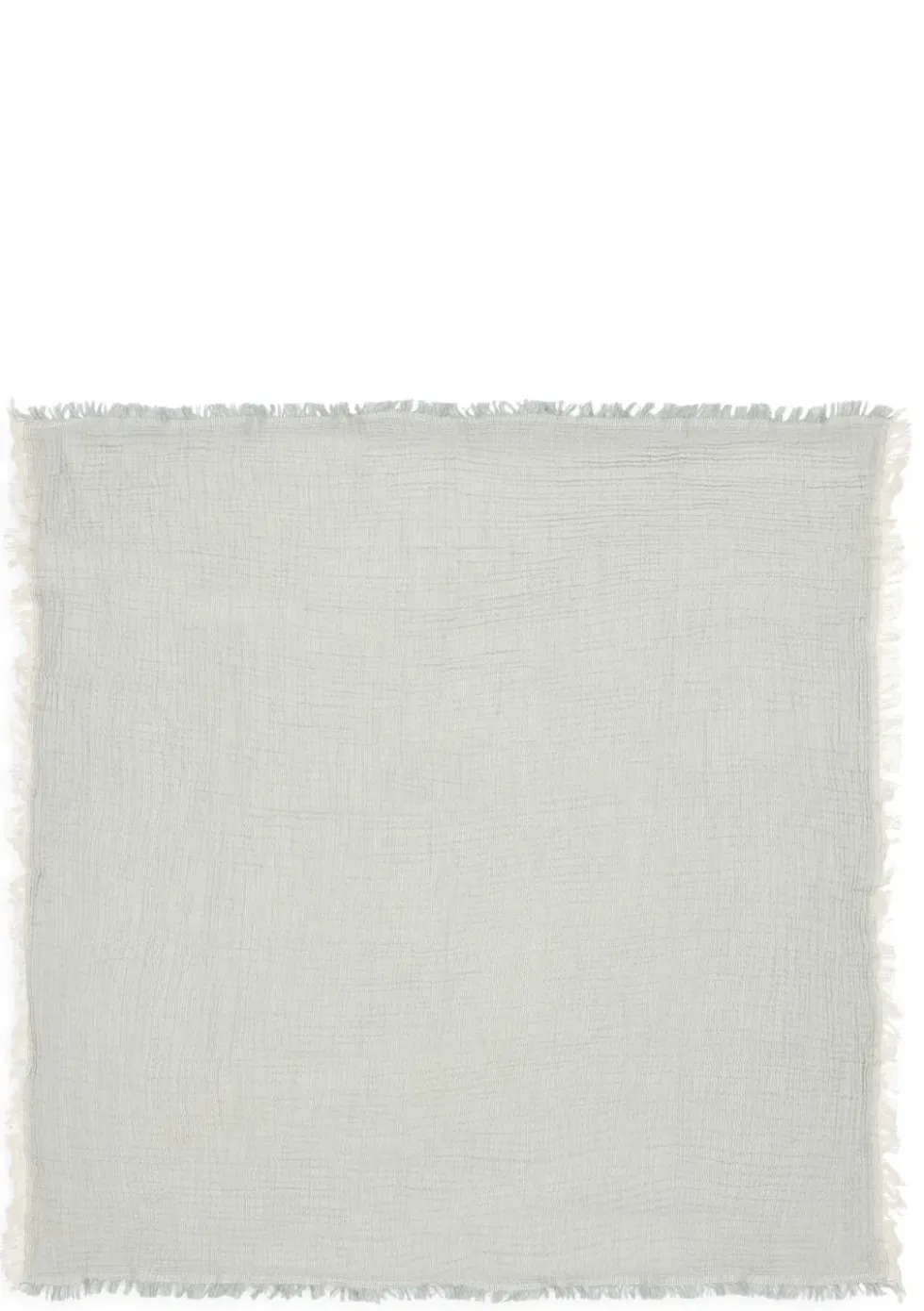 Musselin Decke 'Fringe Stripe' Sea Green 120 x 120 cm