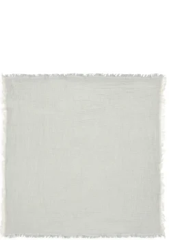 Musselin Decke 'Fringe Stripe' Sea Green 120 x 120 cm