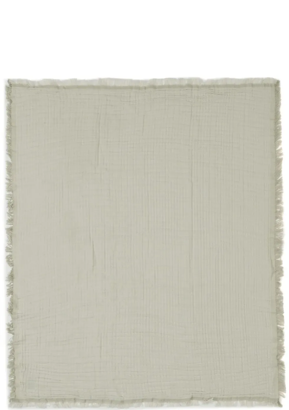 Musselin Decke Wiege 'Fringe' Olive Green 100 x 75 cm