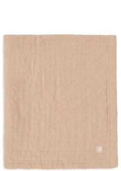 Musselin Decke Wiege 'Jacquard' Biscuit 100 x 75 cm