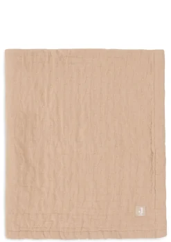Musselin Decke Wiege 'Jacquard' Biscuit 100 x 75 cm