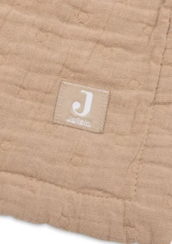 Musselin Decke Wiege 'Jacquard' Biscuit 100 x 75 cm