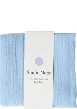 Musselin Mulltuch 'Swaddle Uni Medium' Light Blue 70 x 70 cm