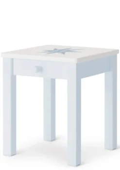Nachttisch hellblau handbemalt