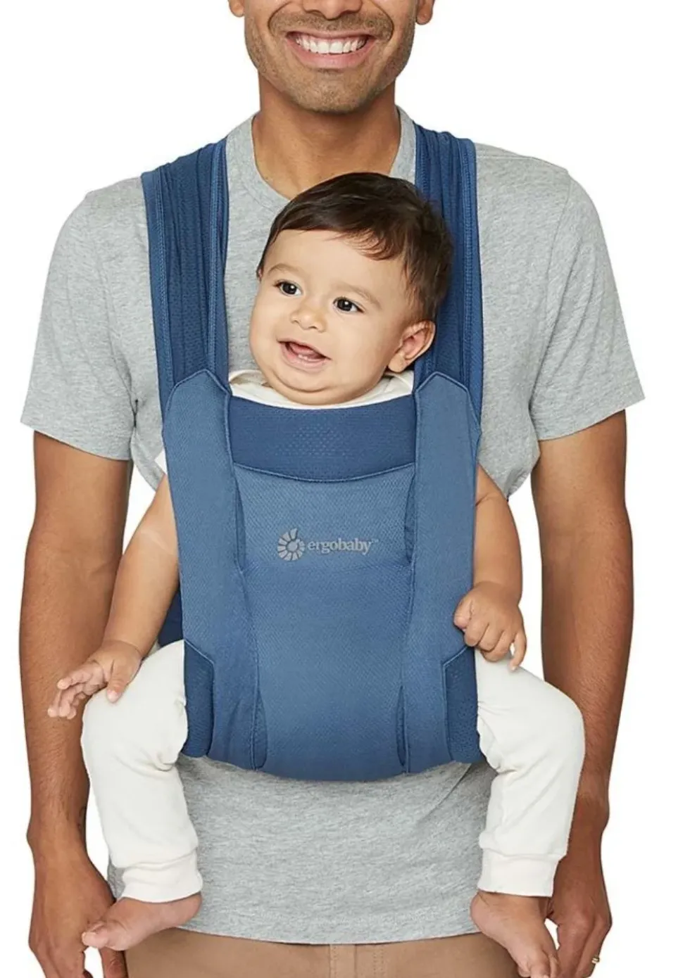 Neugeborenentrage 'Embrace' Soft Air Mesh Blue