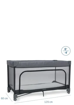 Reisebett 'Merlin' Elegance Graphite 120 x 60 cm