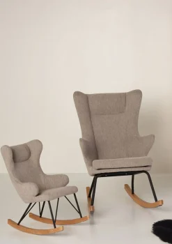 Schaukelstuhl Erwachsene 'De Luxe' Sand Grey