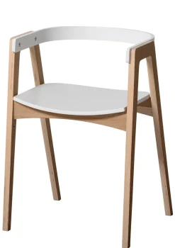 Schreibtisch 66 cm & Armlehnstuhl 'Wood' Weiß/Eiche