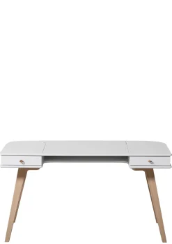 Schreibtisch 'Wood' 66 cm Weiß/Eiche