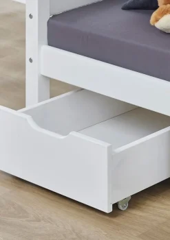 Schublade auf Rädern weiß