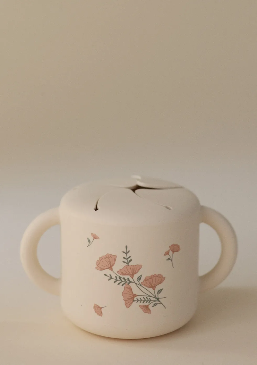 Silikon Snackbecher Pink Flowers
