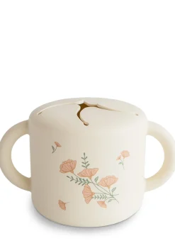 Silikon Snackbecher Pink Flowers