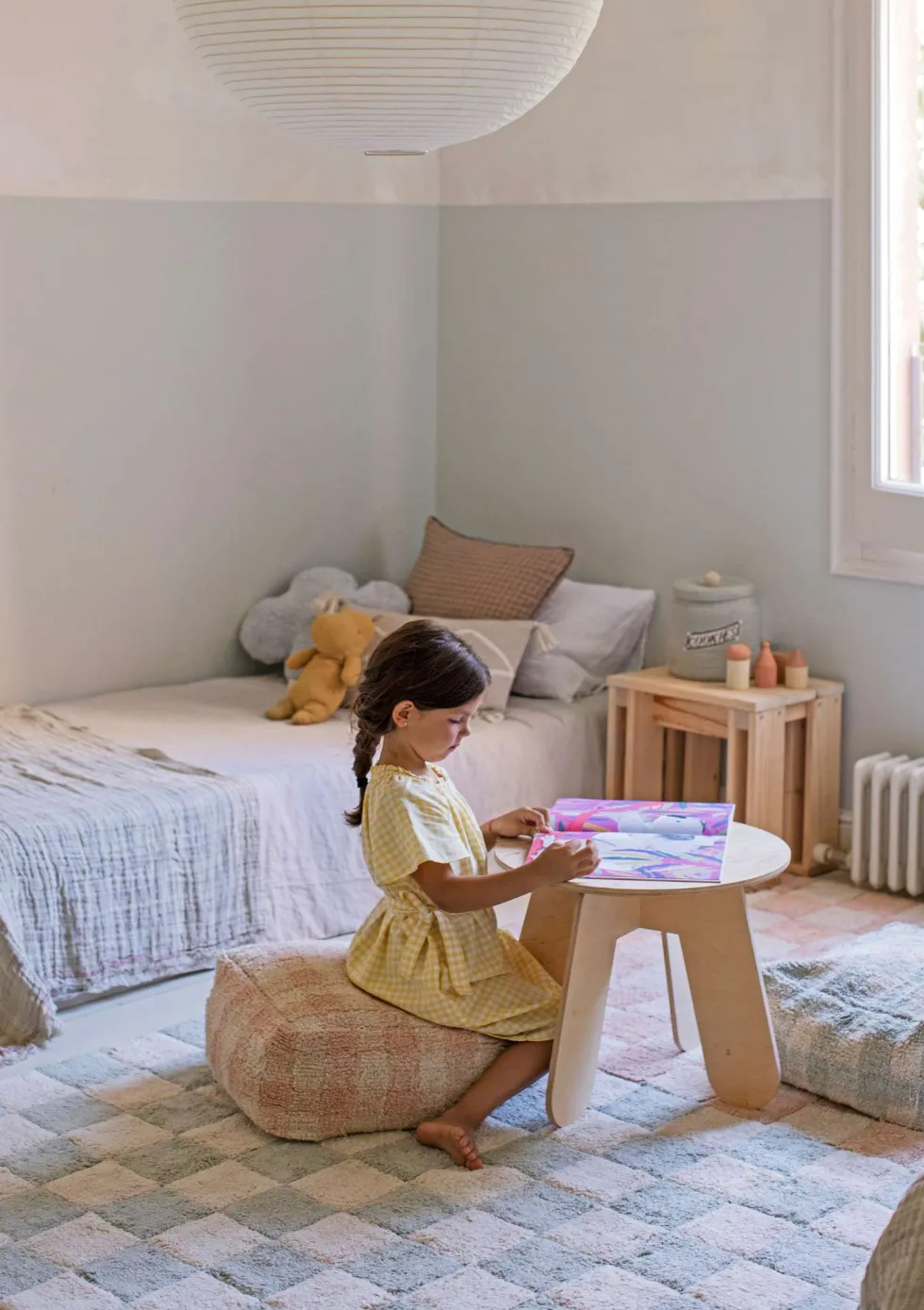 Sitzpouf 'Vichy' Rose