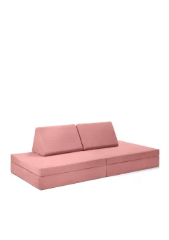 Spielsofa Velours Korallen Altrosa