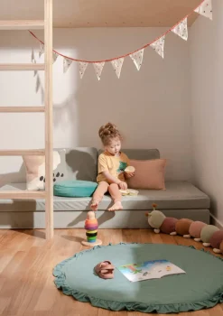 Spielsofa Velours Minz Hellgrün