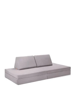 Spielsofa Velours Mond Grau
